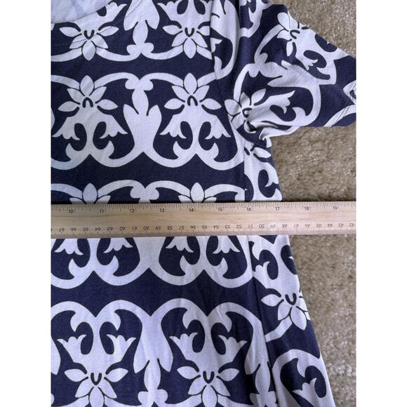 Ann Taylor Loft Women’s Dress Gray White Short Sleeve Knee Length Size XS E105 - Picture 8 of 10